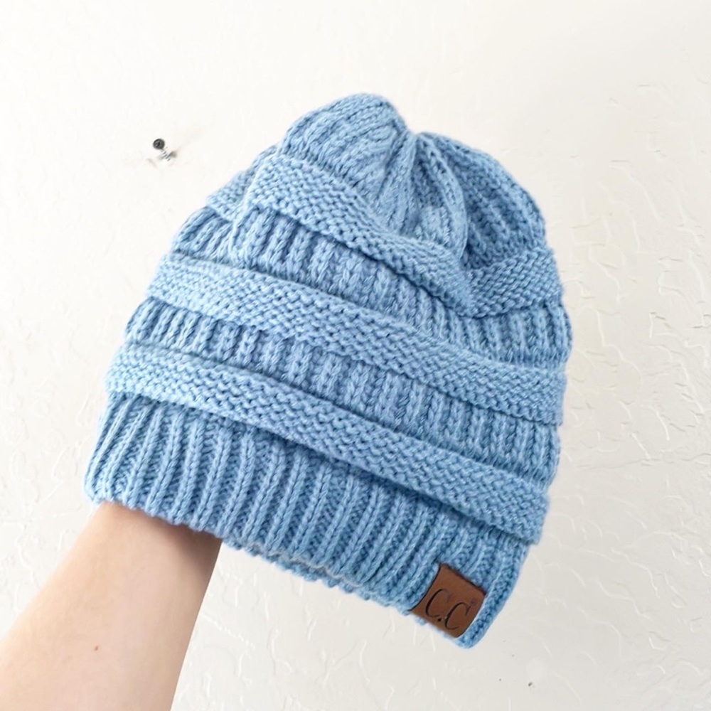🌿Final Sale C.C‎ Blue Knit Beanie